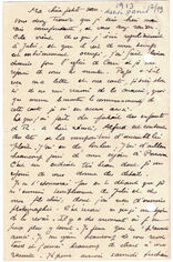 Lettre de Louis Rivier à sa sœur Blanche