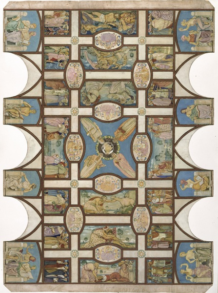 Le plafond de l'Aula du Palais de Rumine