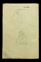 Mère à l'enfant (deux dessins)