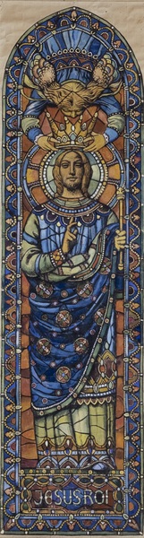 Carton pour un vitrail de la cathédrale de Lausanne